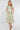 Green Swirl Print Linen-Blend Frilled Hem Midi Dress
