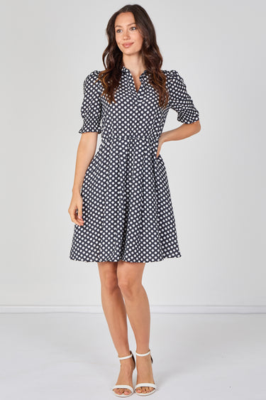 Black White Polka Dot Tea Dress
