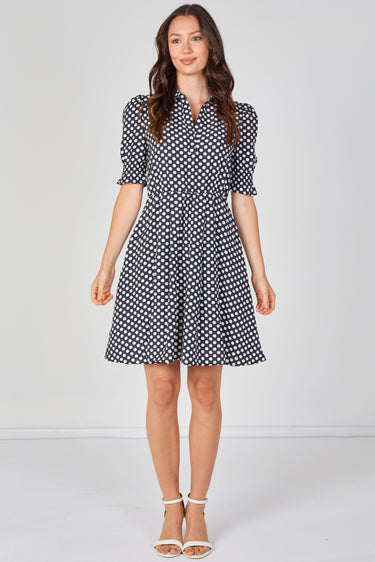 Black White Polka Dot Tea Dress