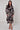 Black Botanical Print Midi Shirt Dress