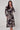 Black Botanical Print Midi Shirt Dress