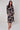 Black Botanical Print Midi Shirt Dress