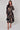 Black Mocha Statement Floral Midi Shirt Dress