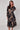 Black Mocha Statement Floral Midi Shirt Dress