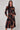 Brown Abstract Print Midi Shirt Dress
