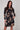 Black Mocha Statement Floral Mini Shirt Dress