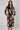 Rust and Earth Abstract Flow Print Midi Shirt Dress