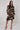 Black and Gold Abstract Swirl Print Mini Shirt Dress