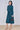 Teal Plain Belted Midi Shirt Dress