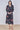 Black Floral Print Belted Crossover Midi Dress