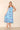 Love Sunshine Blue Palm Leaf Print Strap Midi Dress CM-158