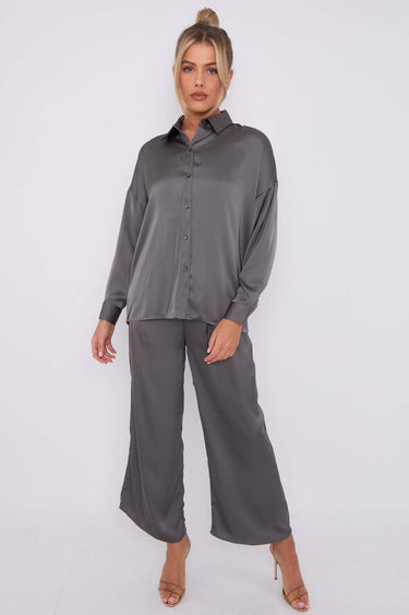 Love Sunshine Grey Brushed Satin Trousers auto-20 LS-2163-2 trousers