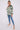 Love Sunshine Green Tie Dye Stripe Print Satin Oversized Shirt LS-5003