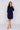 Navy Button-Front Mini Shirt Dress
