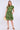 Green Paisley Print Short Sleeve Mini Dress