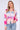 Pink Pastel Tie Dye Print Satin Blouse