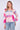 Pink Pastel Tie Dye Print Satin Blouse