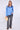 Blue Brushed Satin Oversized Shirt