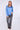 Blue Brushed Satin Oversized Shirt