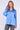 Blue Brushed Satin Oversized Shirt