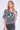 Palm Leaf Print Short Sleeve Knotted Top