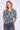 Palm Leaf Print Short Sleeve Knotted Top