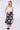 Black Floral Printed Asymmetric Hem Skirt