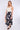 Black Floral Printed Asymmetric Hem Skirt