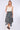 Grey Zebra Print Asymmetric Hem Skirt