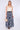 Navy Ginkgo Print Tiered Maxi Skirt