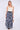 Navy Ginkgo Print Tiered Maxi Skirt