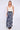 Navy Ginkgo Print Tiered Maxi Skirt