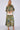 Khaki Botanical Print Satin Maxi Shirt Dress