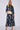 Navy Botanical Print Satin Maxi Shirt Dress