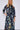 Navy Botanical Print Satin Maxi Shirt Dress