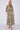 Khaki Geometric Print Satin Maxi Shirt Dress
