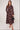 Mocha Burgundy Ink Floral Midi Shirt Dress