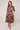 Brown Brushstroke Print Half Sleeve Midi Shirt Dress
