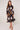 Black and Mustard Botanical Floral Print Midi Shirt Dress