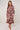Brown and Pink Botanical Floral Print Midi Shirt Dress