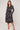 Black Abstract Swirl Print Midi Shirt Dress