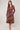 Chocolate Abstract Swirl Print Midi Shirt Dress