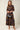 Deep Amber and Violet Leaf Print Maxi Shirt Dress