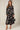 Black and Taupe Orchid Print Maxi Shirt Dress