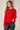 Red Scallop Textured Knit Jumper