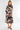 Black and Beige Abstract Print Midaxi Shirt Dress