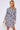 Navy and White Geometric Print Mini Shirt Dress