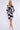 Navy Tie Dye Print Mini Shirt Dress