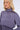 Purple Grey Creased Satin Shirred Waist Cropped Top