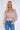 Champagne Creased Satin Shirred Waist Cropped Top
